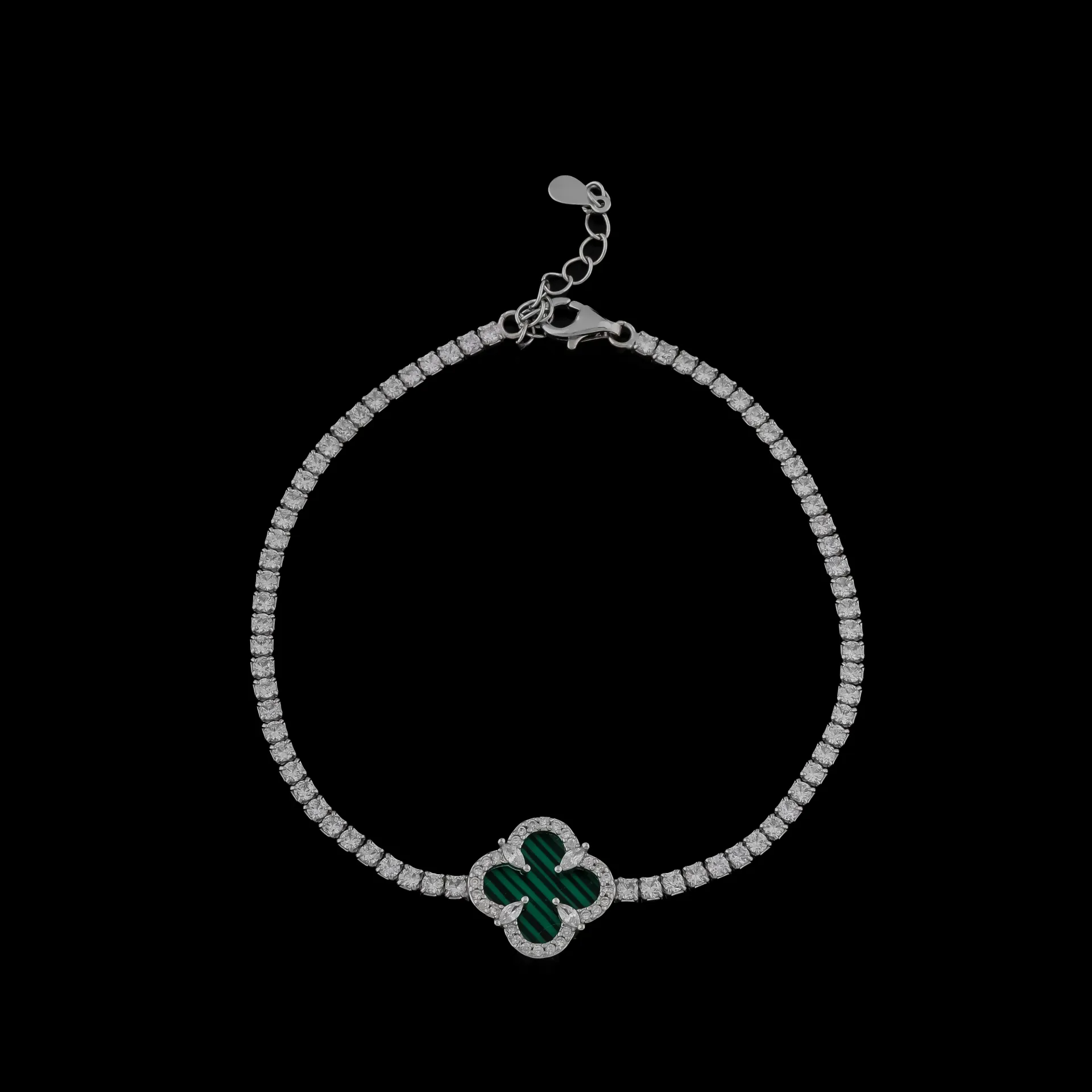 EMERALD CLOVER TENNIS BRACELE