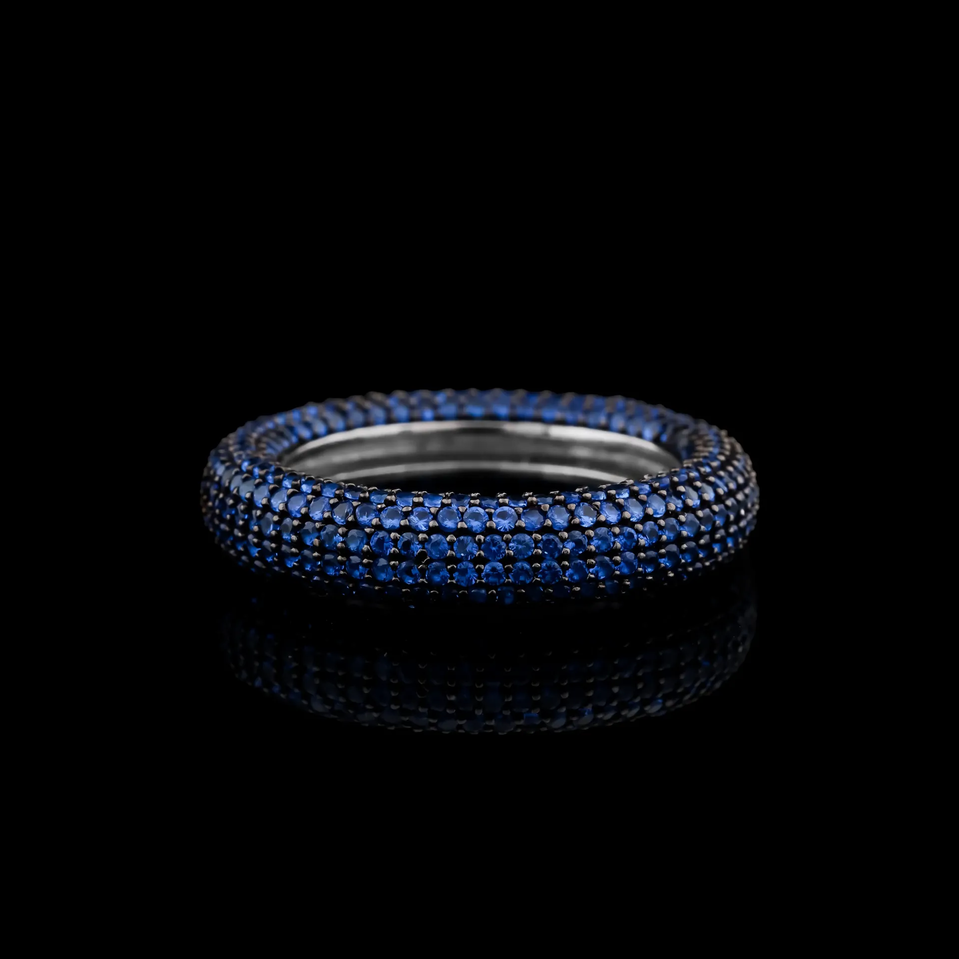 MIDNIGHT BLUE PAVÉ ETERNITY RING
